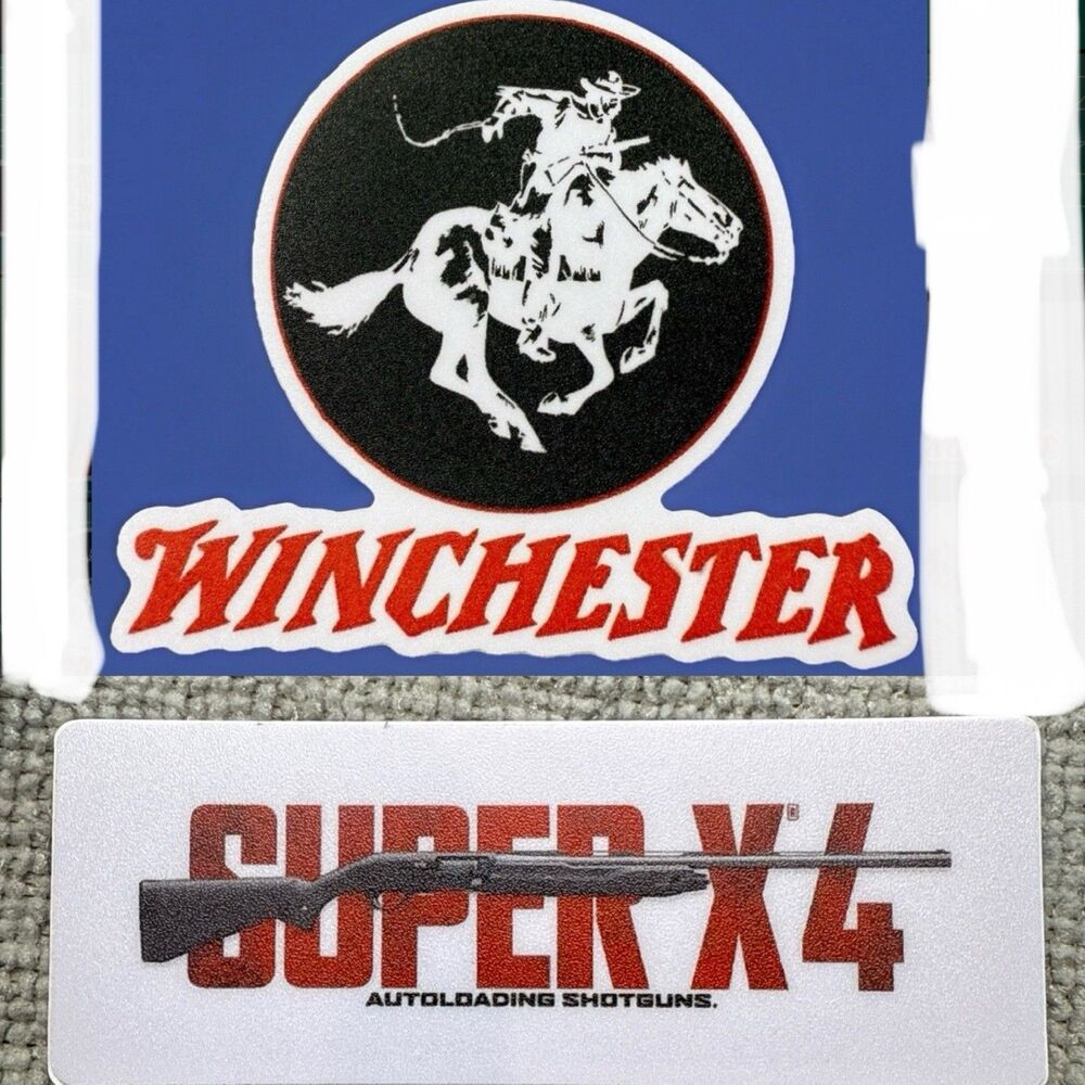 Lot Of 2 Winchester Stickers Super X4 ShotGun 3M Sticker Firearm Decal Rifle